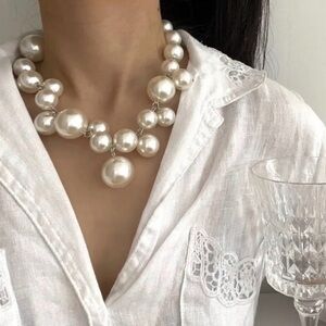 Elegant Large Pearl Necklace